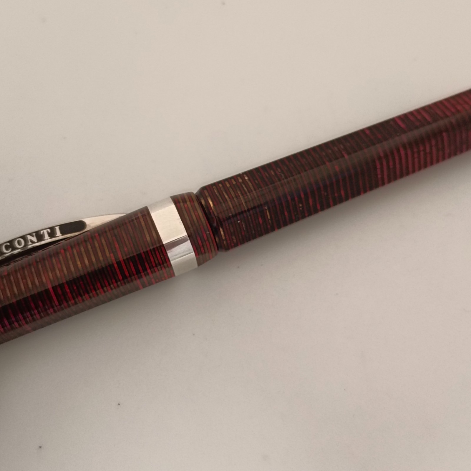 Visconti Wall Street Celluloid Red Pearl Ballpoint Pen
