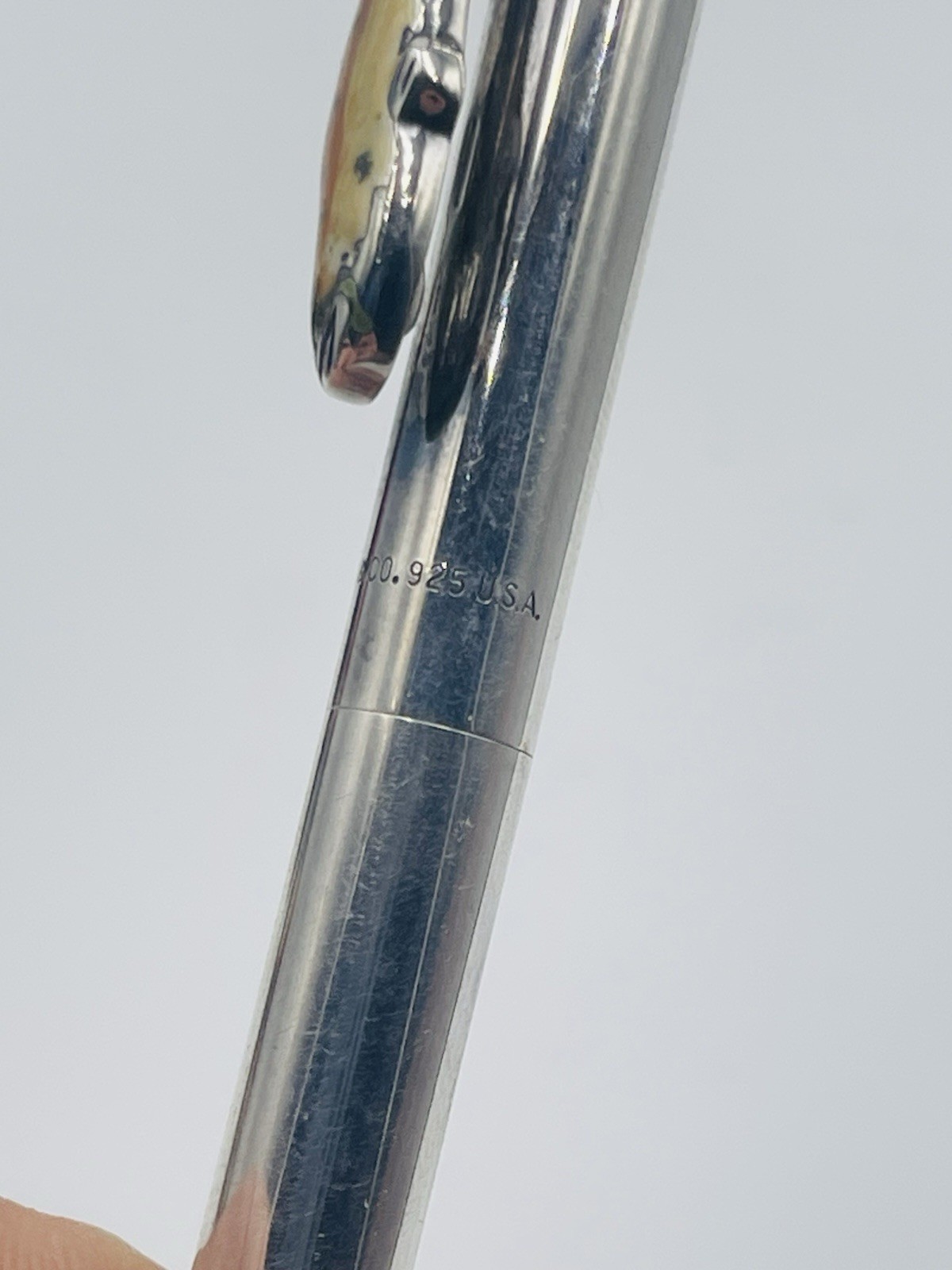 Tiffany & Co. Vintage Sterling Silver Enamel Fish Clip Ballpoint Pen