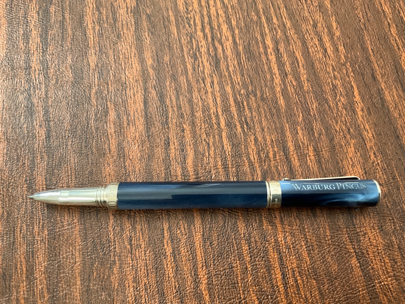 MONTEGRAPPA 1912 BLUE CELLULOID SILVER 925 BALLPOINT PEN Warburg Pincus