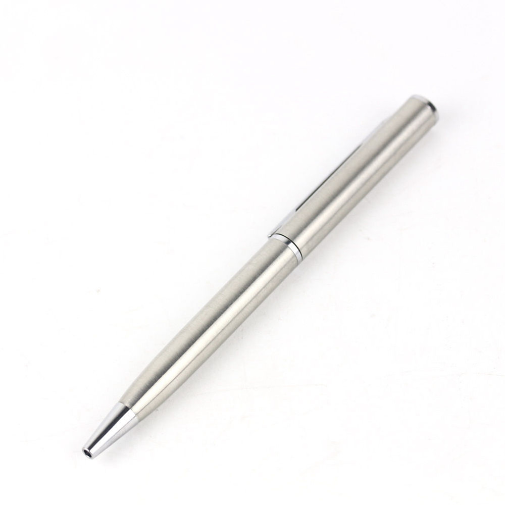 Mini Pocket-size Ballpoint Pen Metal Rotating Small Portable Oil Black Cute Pen