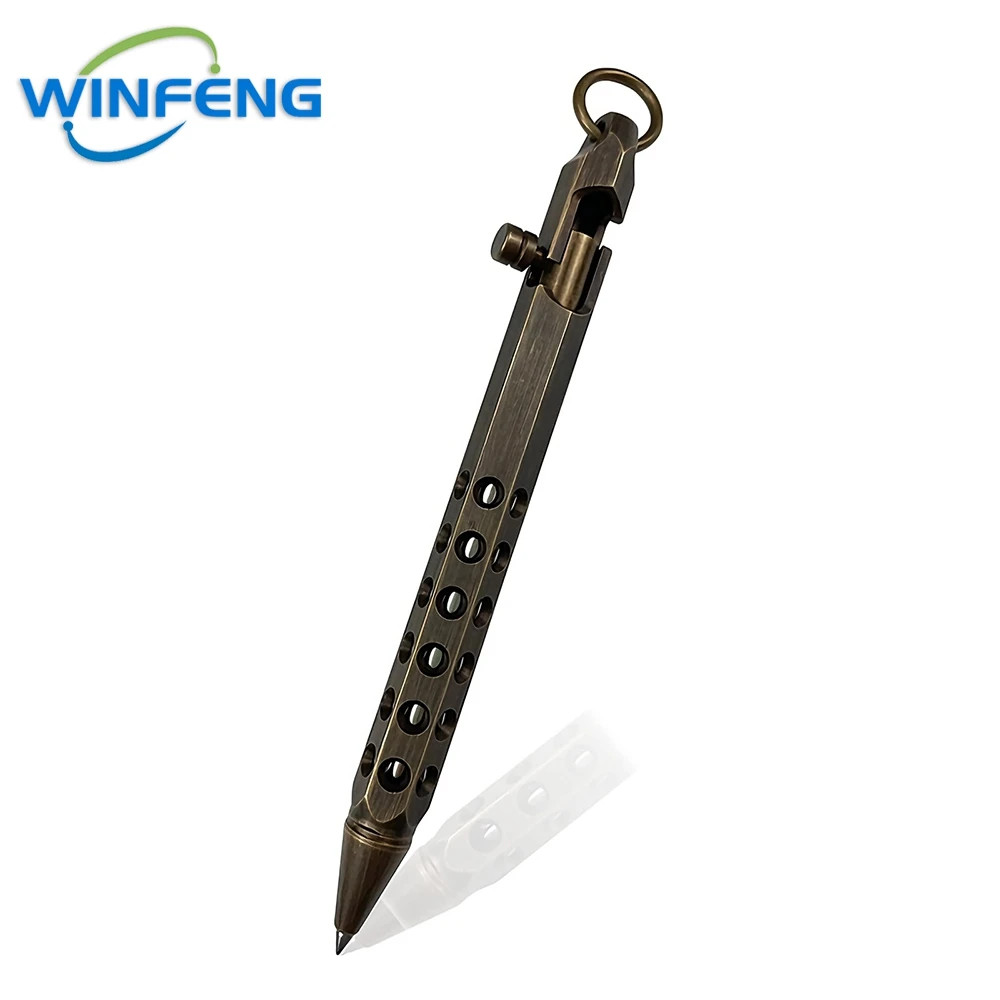 Self Defense Brass Bolt Action Tactical Pen Business Signature Ballpoint Pen