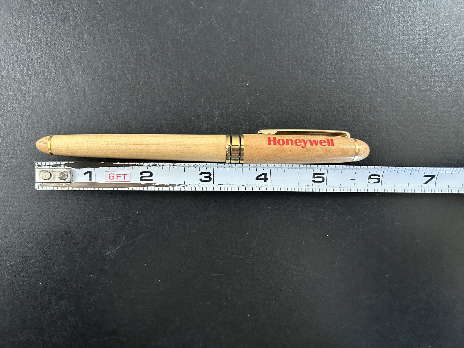Lot of 3 Wooden Case Pen Ball TC Roller Pens Honeywell Branded Working Smooth