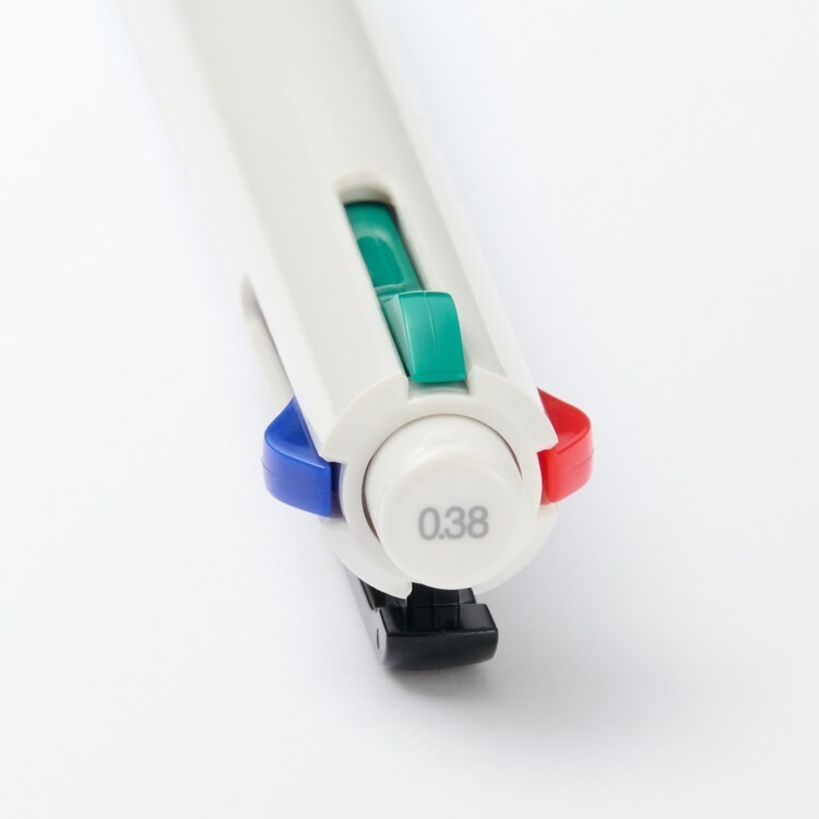 MUJI Smooth writing 4 colors oil-based ballpoint pen 0.38mm Black Red Blue Green