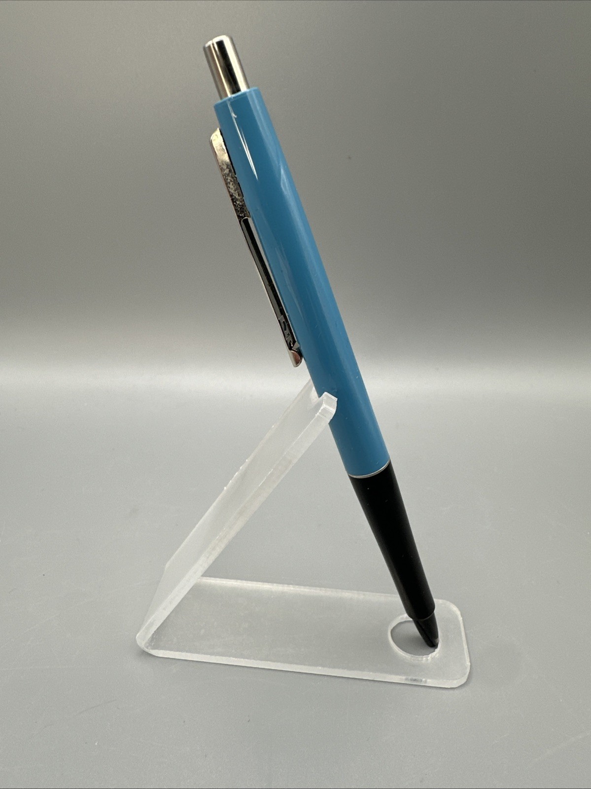 VTG Paper Mate Powerpoint Ball Pen Turquoise Black Double Heart Tu Tone 1328