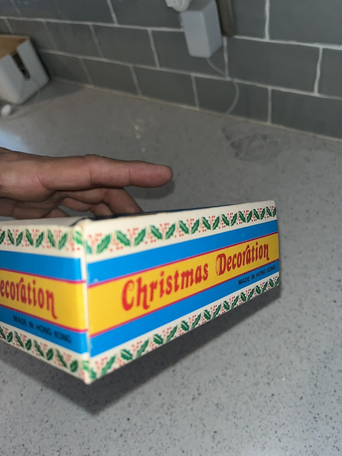 Vtg Pen Novelty Santa Claus Hong Kong Christmas Holiday Plastic Box