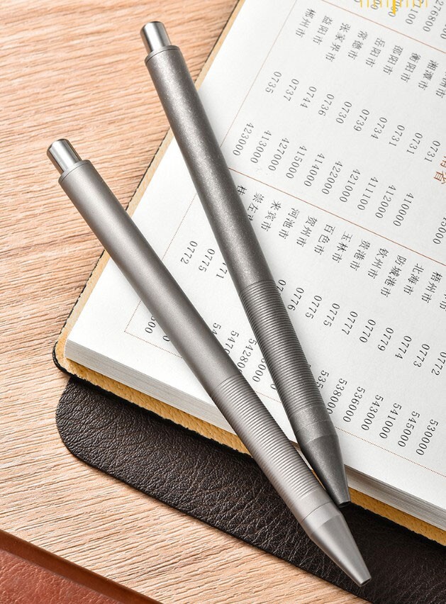 Titanium Alloy Pocket Ball Pen Signature Tactical EDC Pen Free 5pcs G2 Refill