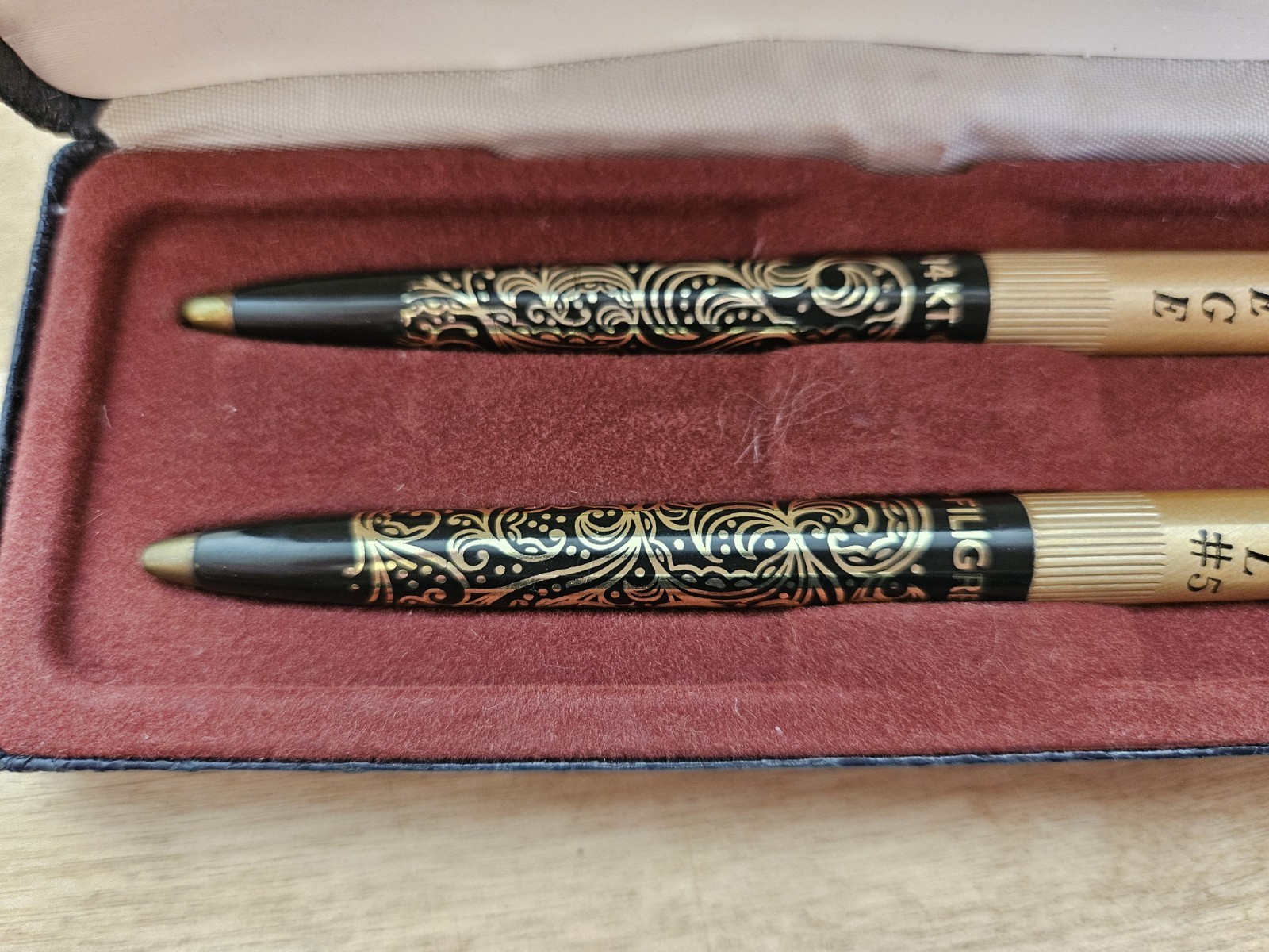 Arpege CHANEL No 5 Ballpoint Pen Set Vintage 14kt Gold Perfumed Writing Pens