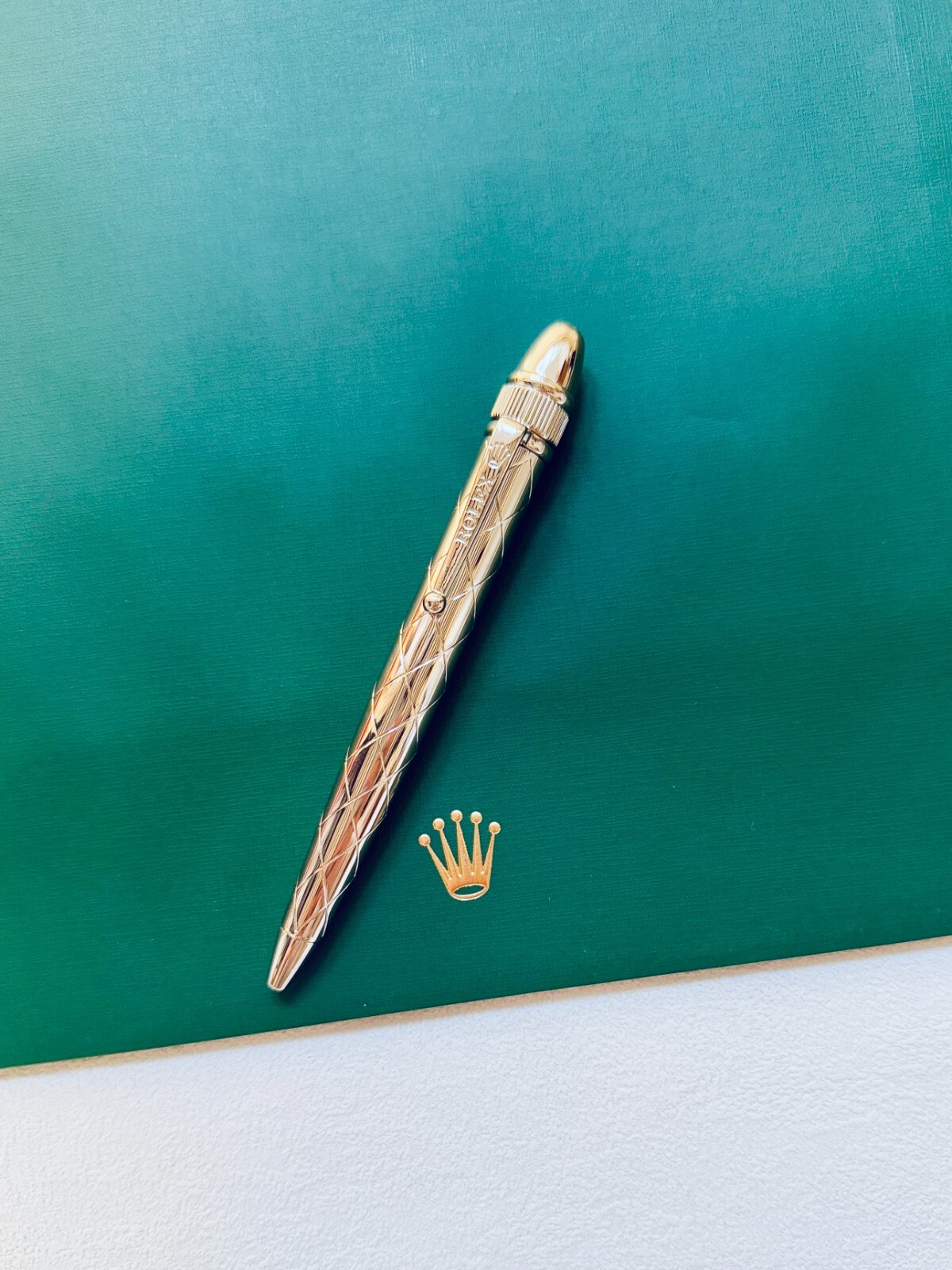 Rolex Vintage-Style Palladium-Finish Ballpoint Pen, New Boxed, Exclusive Ad Gift