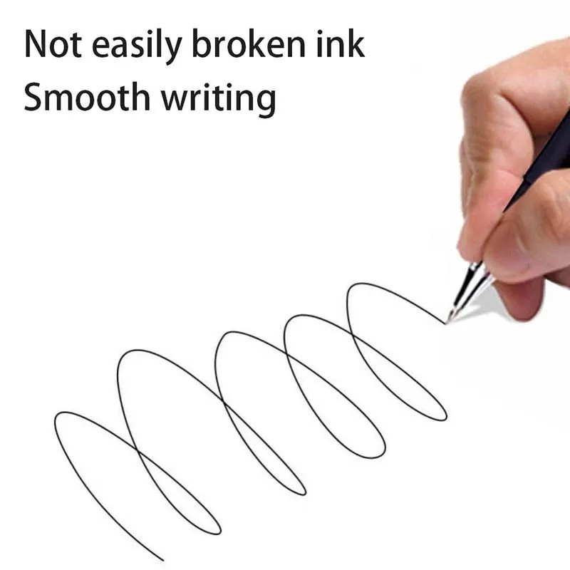 10PCS Ball Point Pens BLACK Gel Ink Pen Smooth Writing – 0.5mm Nib – Best Price