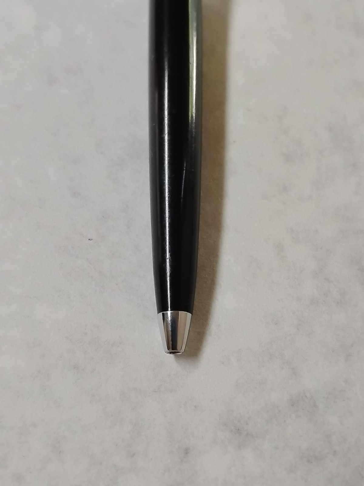 Vintage Paper Mate Double Heart Ballpoint Pen Black Silver Black Ink Tested #F1