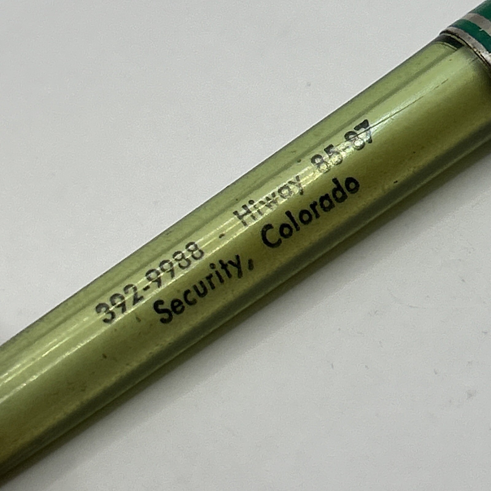 VTG Ballpoint Pen SECURITY BAY SERVICE Oil Gas Station Colorado