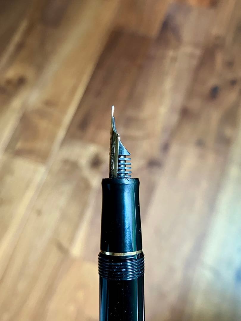 Pilot Custom 74 Fountain Pen 14K Ms Music Nib Black Axis 1