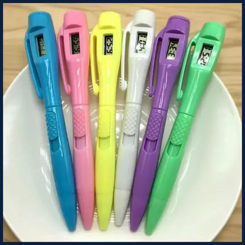 Creative Electronic Watch Ballpoint Pen Blue Office School Student Writing Pen