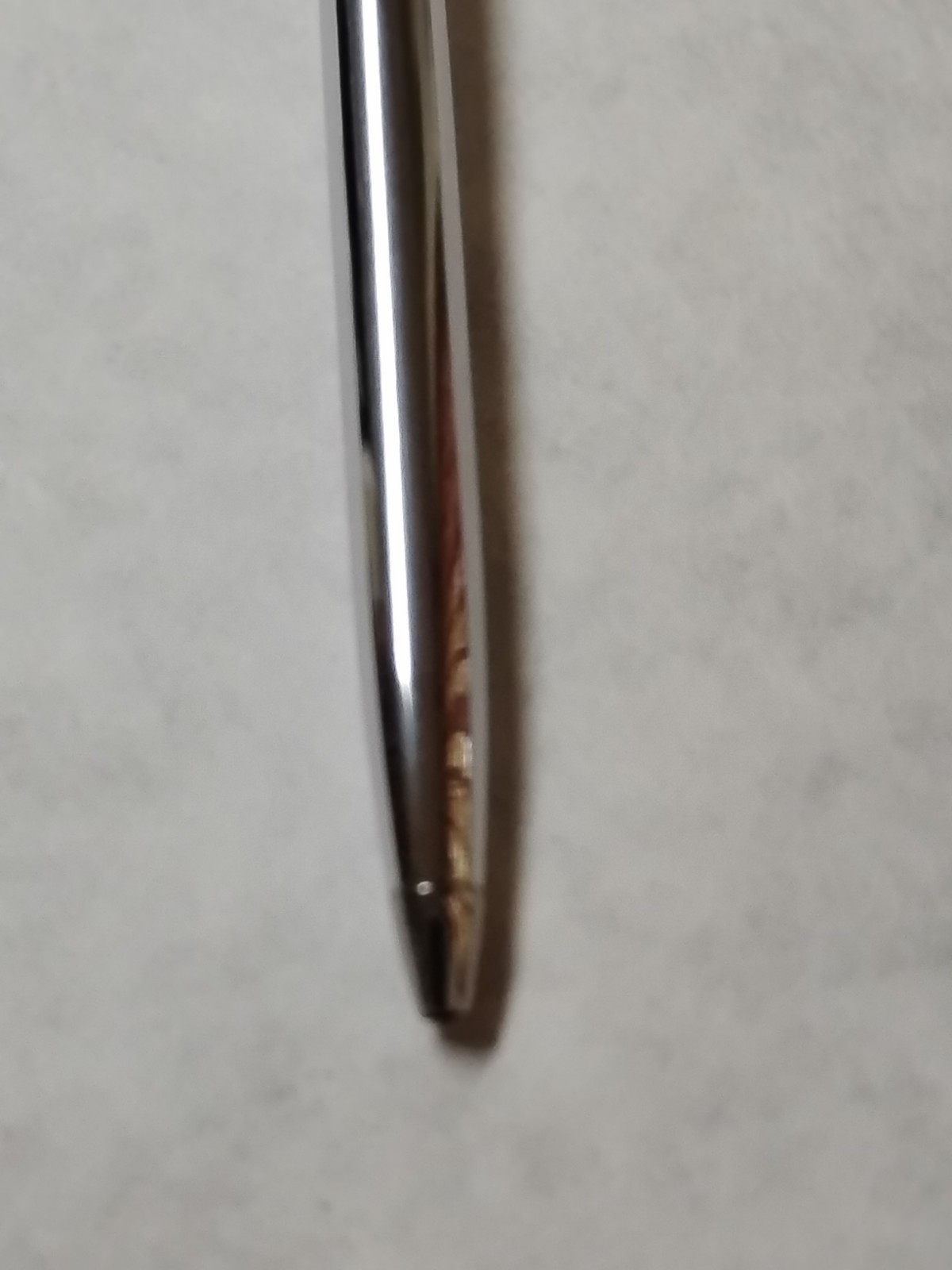 Vintage PAPER MATE Profile Slim Grip Ballpoint Pen All Chrome Made In Mexico #C6