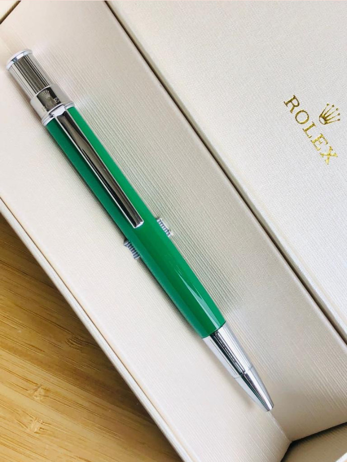 Rolex Emerald Oyster Green Ballpoint Click Pen Full Box New 2026
