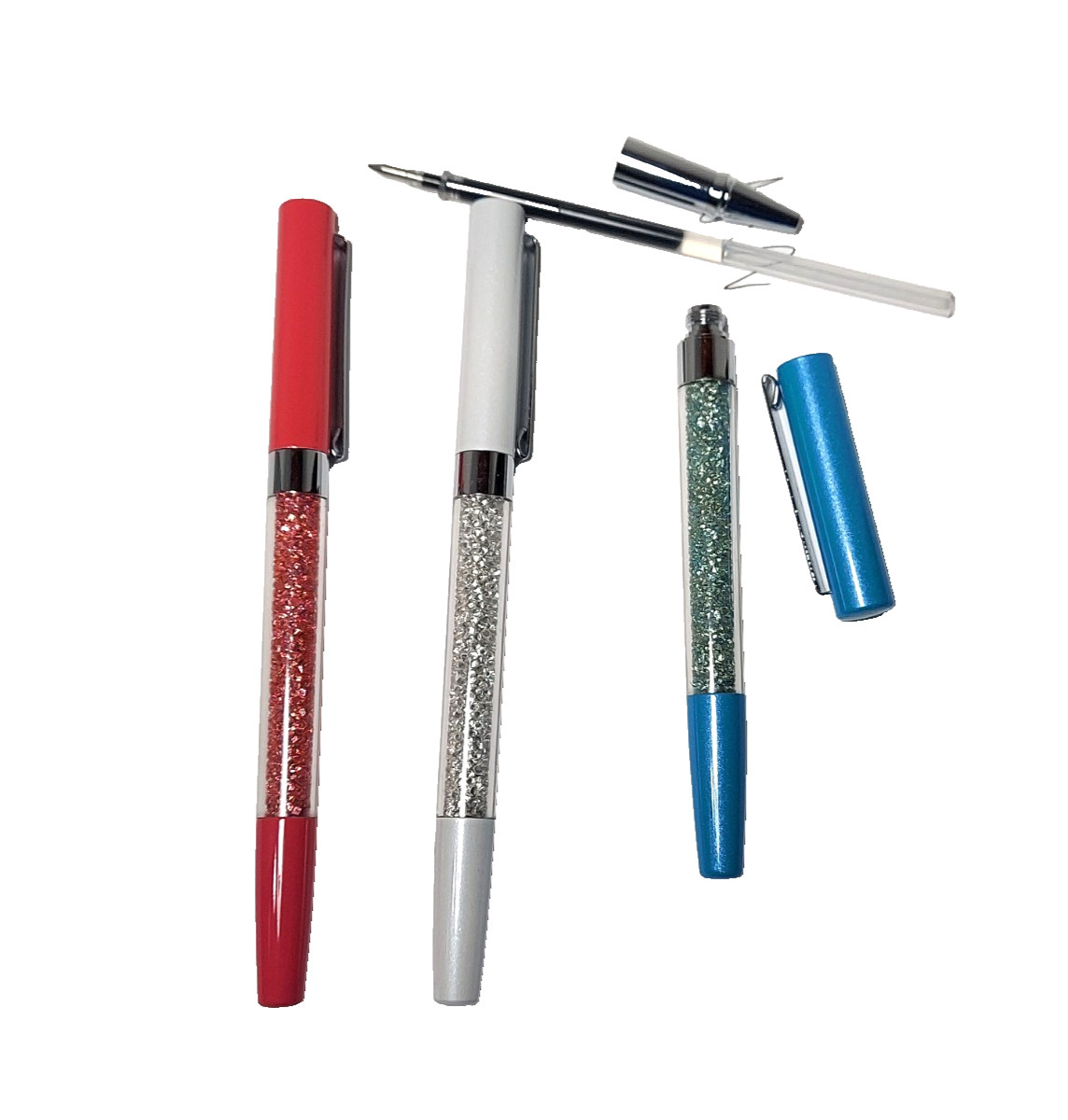 Set Of 3 Crystalline Pens Black Ink Crystal Rhinestone Gem Sparkle *Black Ink #3