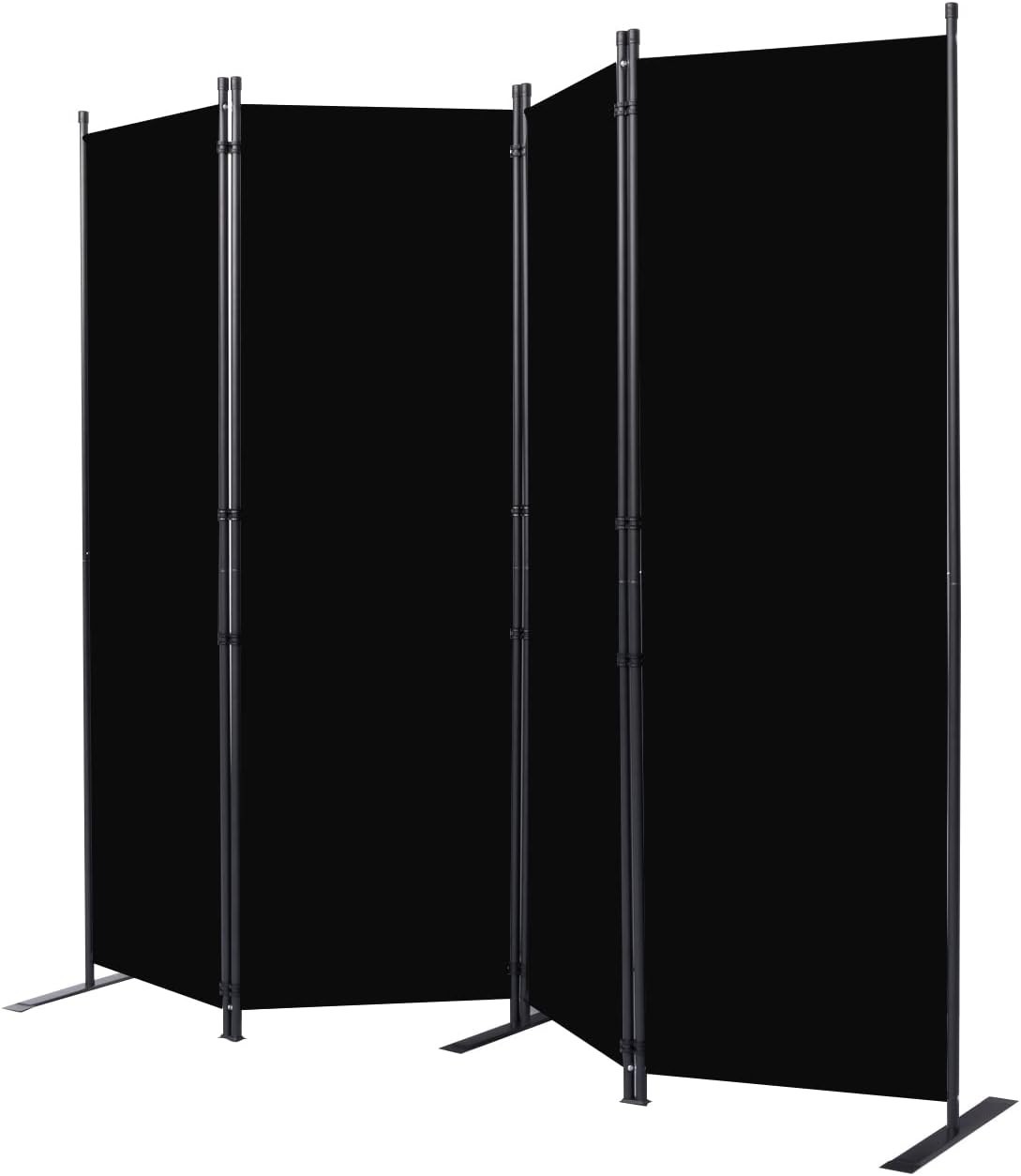 Biombo separador plegable 4 paneles 6FT, divisor de habitación portátil, Nuevo