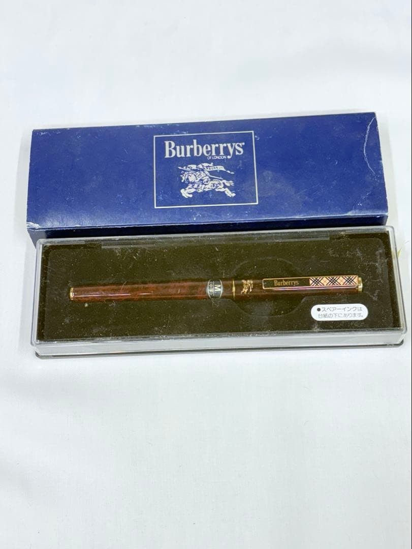 Burberrys Brown Ballpoint Pen, Blue Ink Fountain Pen