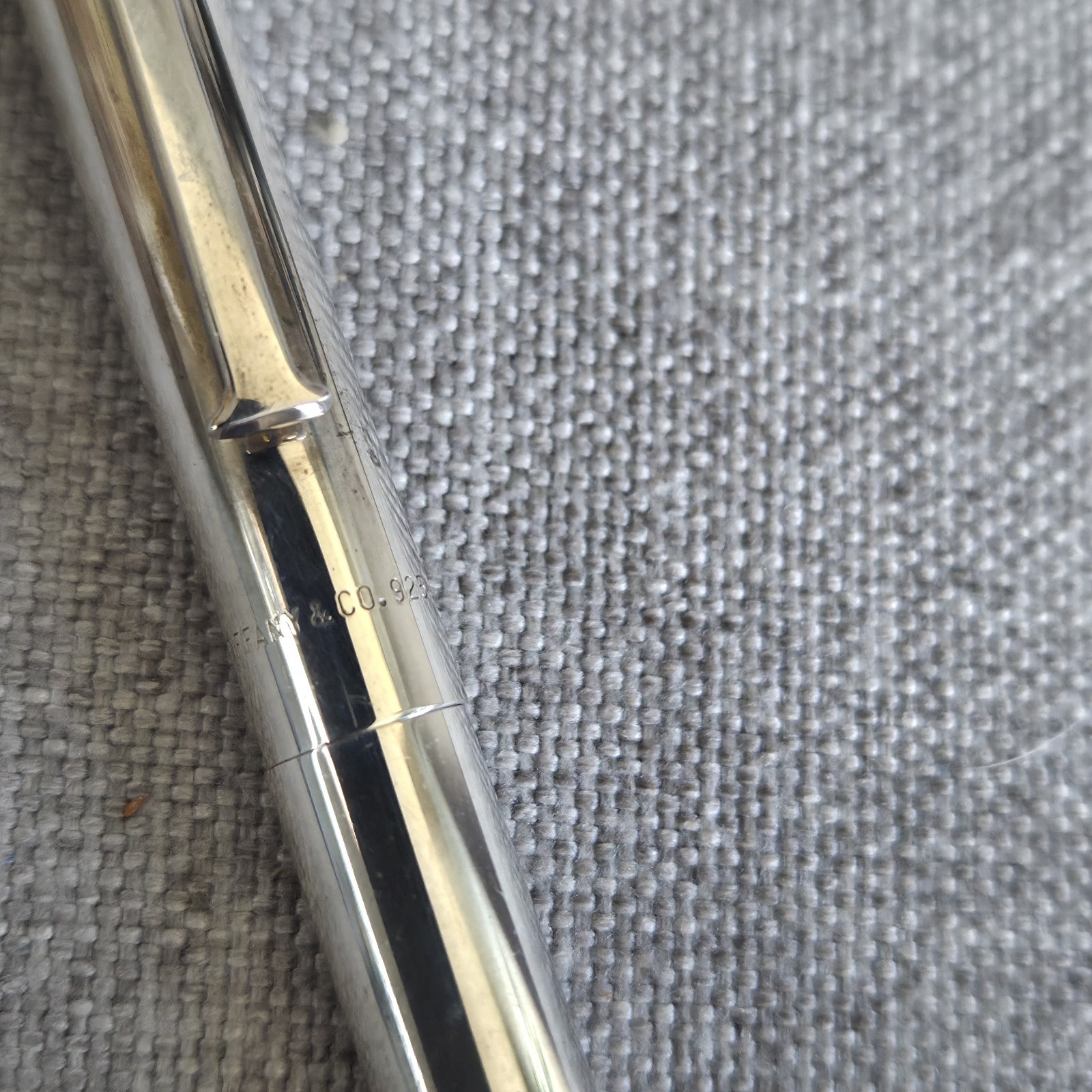 Vintage Tiffany & Co Sterling Silver Ballpoint Pen 925 USA T Clip Inscribed