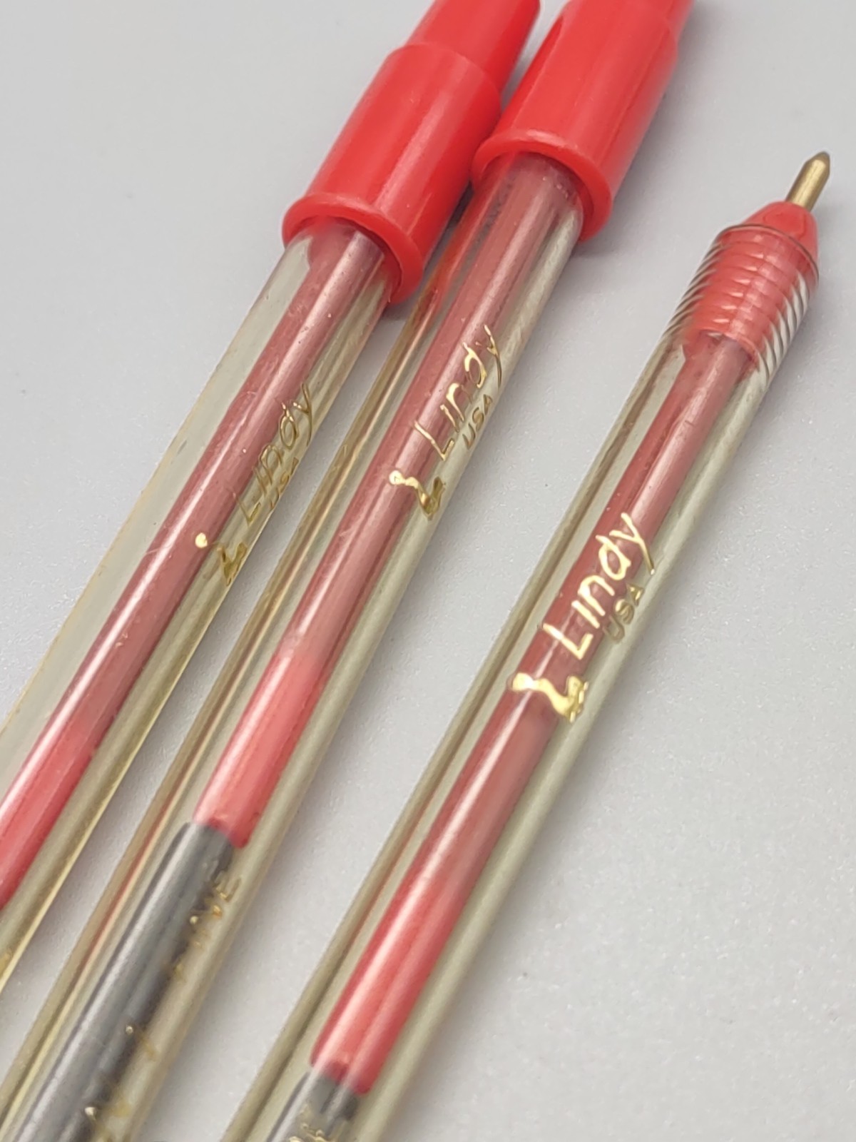 Vintage Lindy 2-in-1 Ballpoint Pen – Double Ended Red & Black Ink – Rare