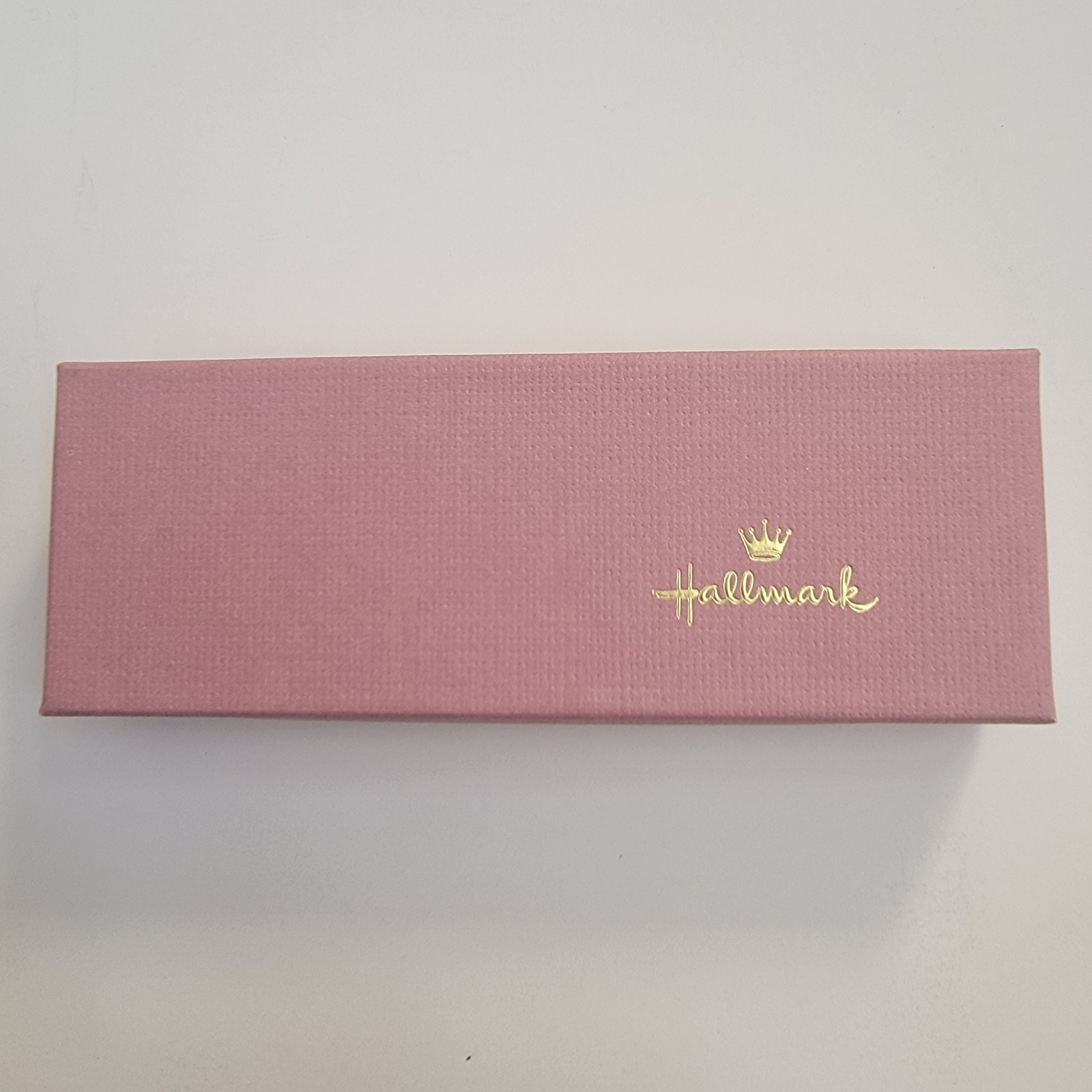 Vintage Hallmark Enamel Mauve Floral Ball Point Pen 1700WP2511 Box Made In USA