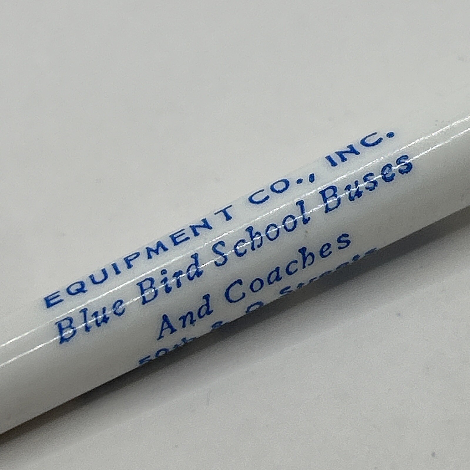 VTG Scripto Ballpoint Pen Misle Bus & Equipment Co. Blue Bird Lincoln NE