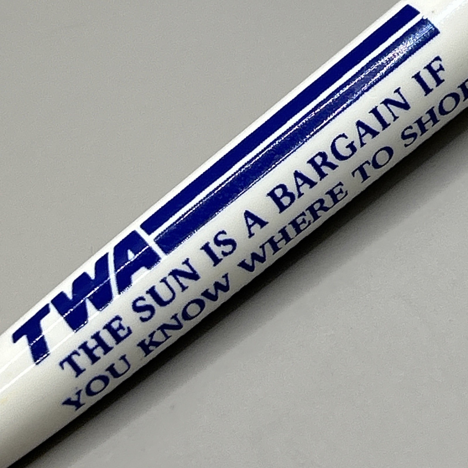 VTG Kwik Klik Sample Ballpoint Pen TWA Trans World Airlines