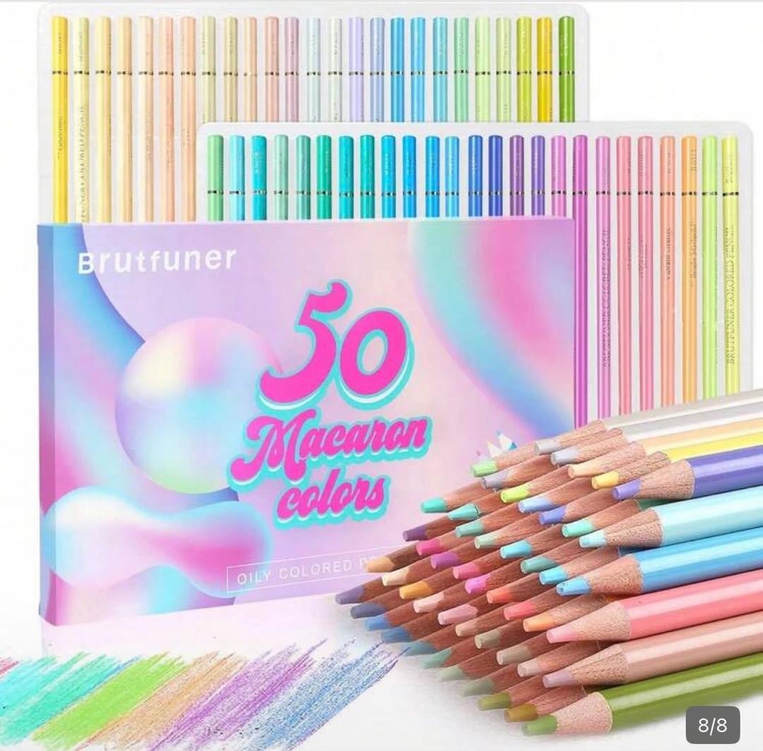 Brutfuner 50 color macaron color permanent pencil set #2e66f0