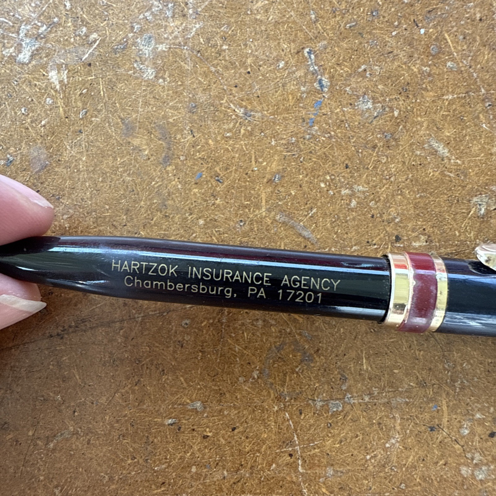 Vintage Adler Typewriters BALL POINT PEN BLACK/GOLD Pen Advertisement