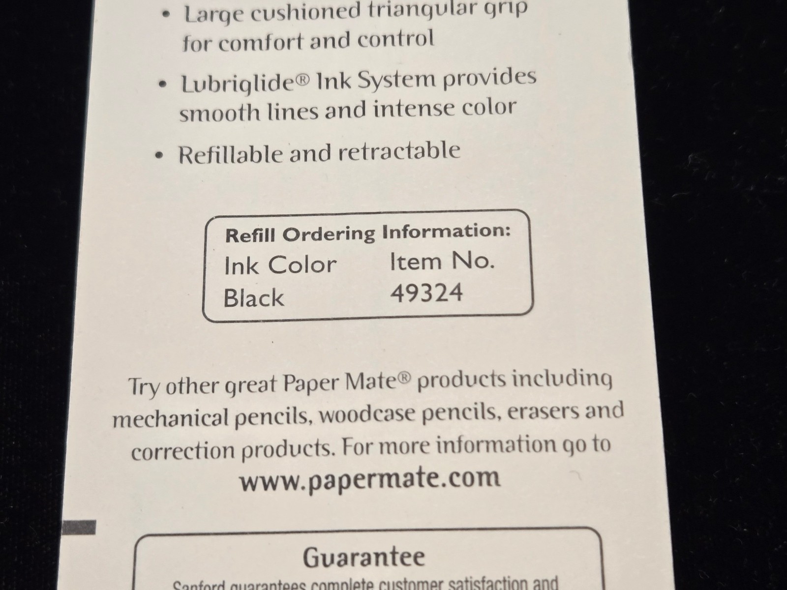 PAPER MATE PhD ULTRA BALL POINT PEN, RED, LUBRIGLIDE; JAPAN; NOS