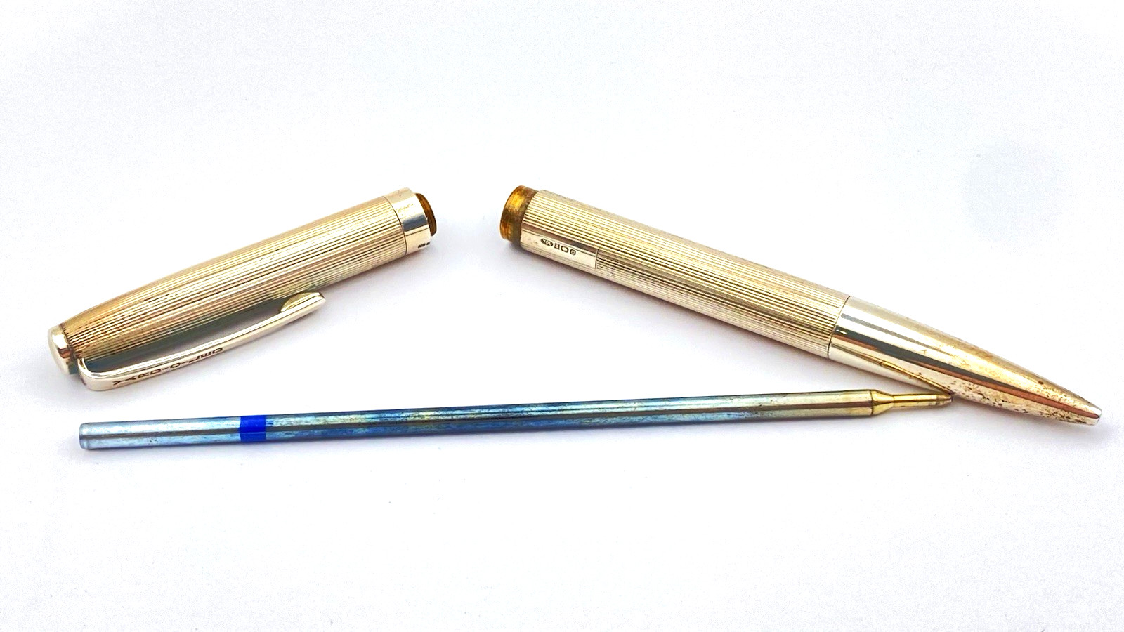 VINTAGE YARD O LED DELUXE BALLPOINT PEN IN STERLING SILVER MADE IN ENGLAND 1988