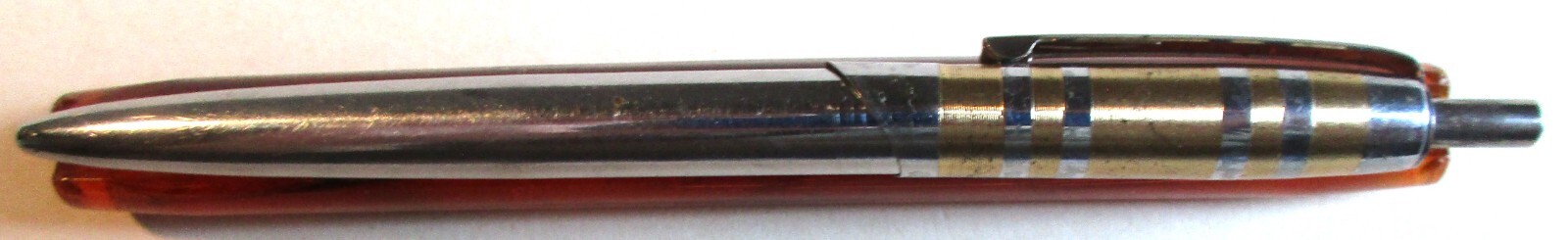 Vintage Ball Point Pen – Two-Toned Chrome Unipeco Brand