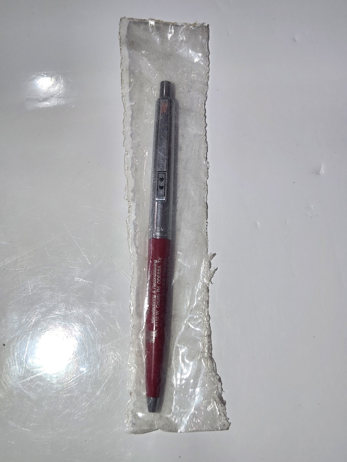 Vintage Paper Mate Double Heart Ballpoint Pen Red & Chrome