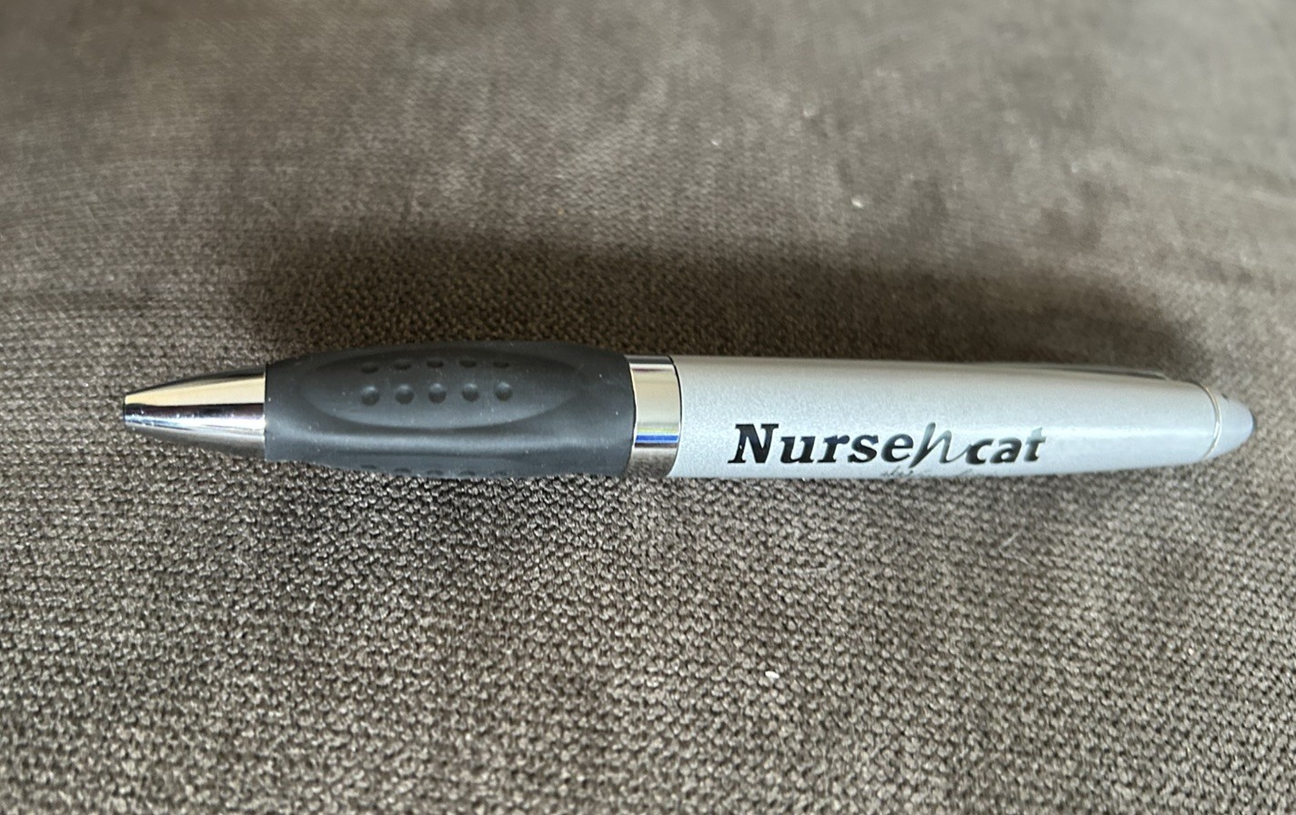 NURSE N CAT Ballpoint Rubber Grip Pen 1 Aka Houdini