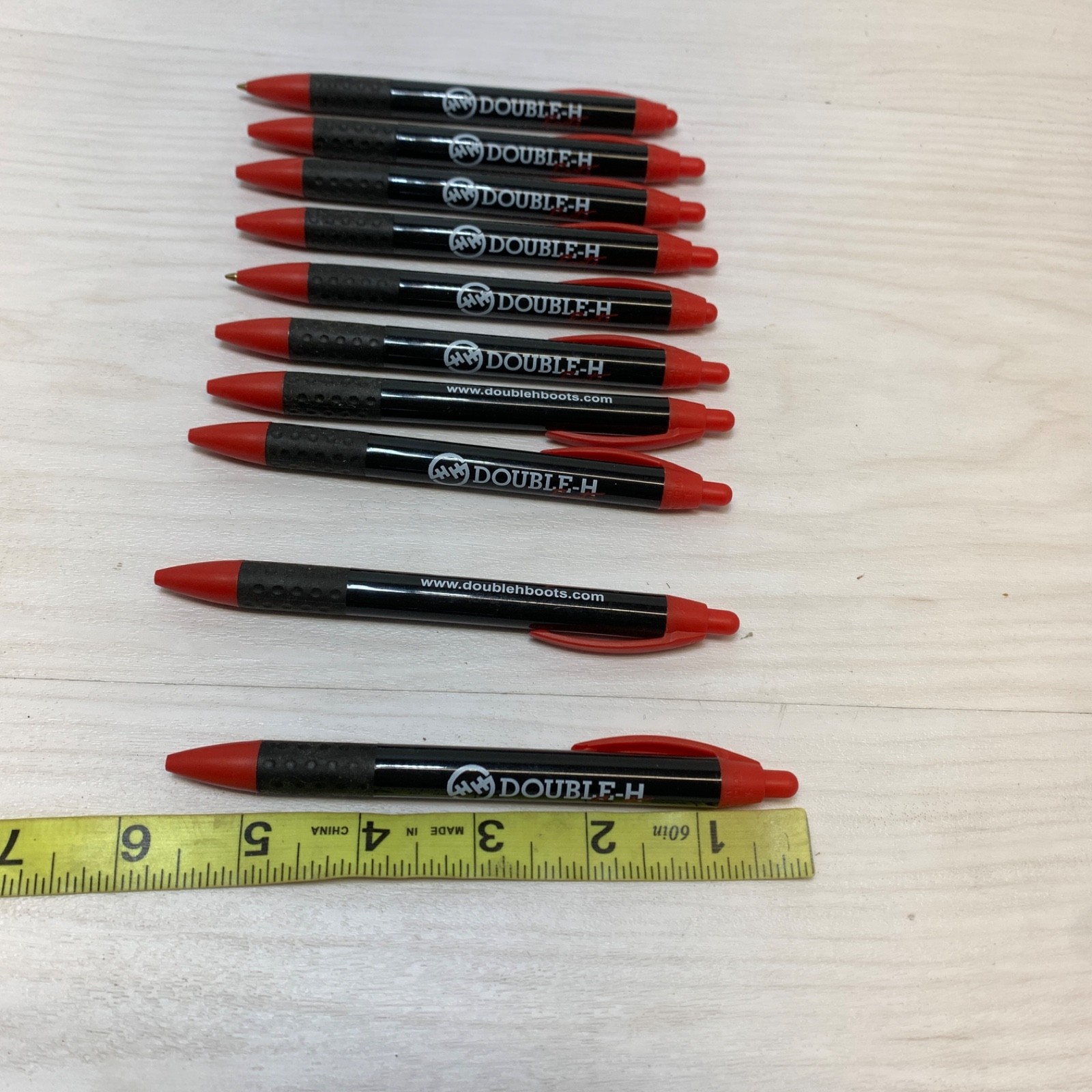 Vintage Double H Boots Ballpoint Pen BIC Wide Body Mexico Works Lot x 10 Branded