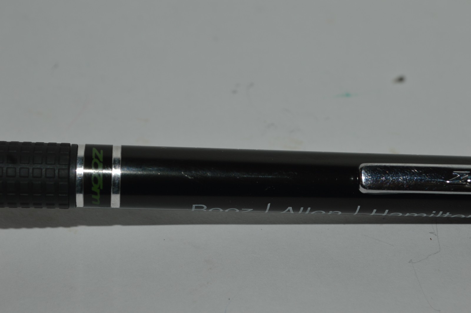 ZOOM Ballpoint Pen & Rubber Stylus Booz Allen Hamilton Promotional Tested 1990s