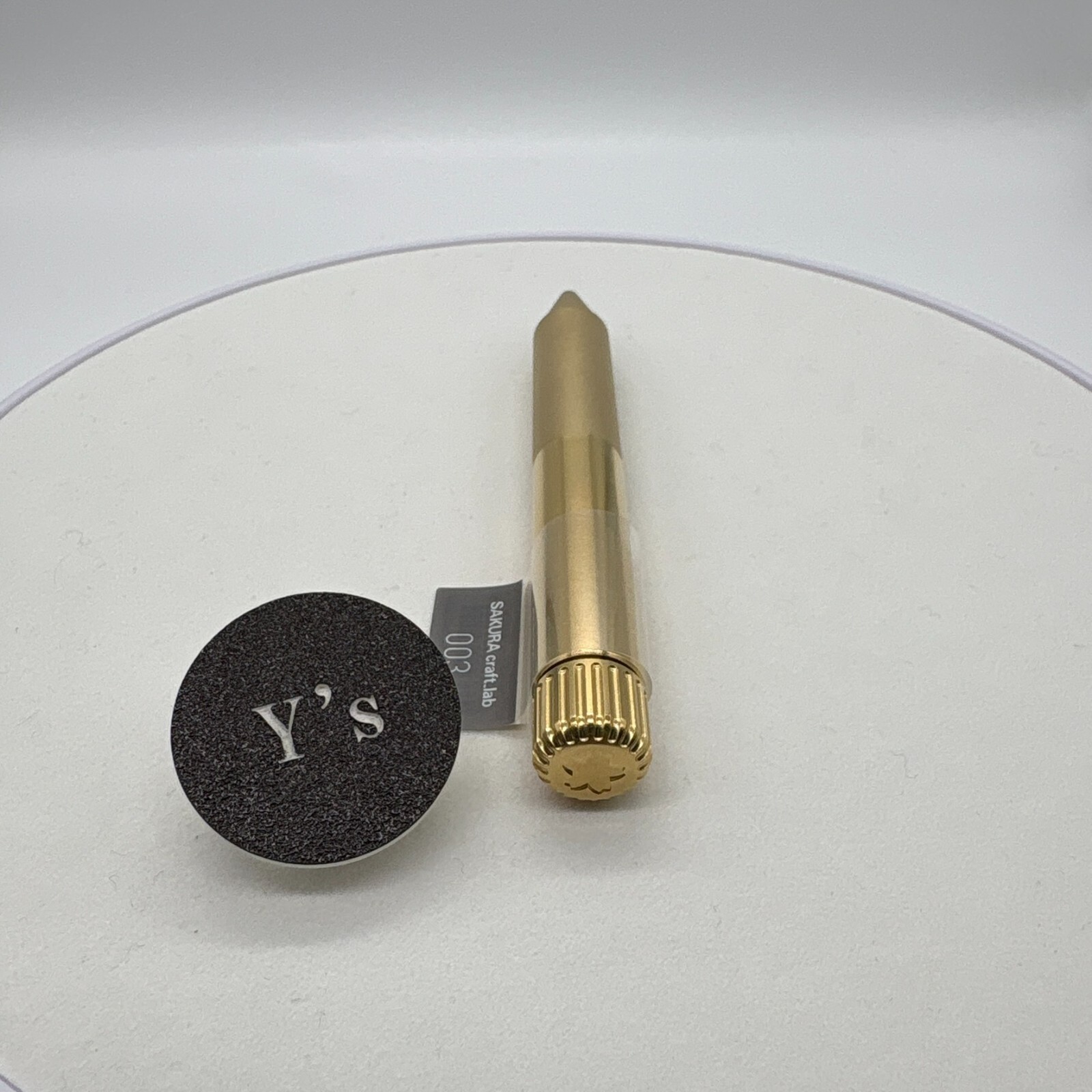 Sakura Craft Lab 003 Ballpoint Pen Black Ink Brass Body Japan Limited Gold New