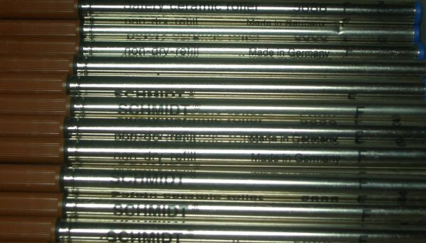 6 x Schmidt Rollerball Pen Mine Black SRC 5888 Safety Ceramic Roller Refill
