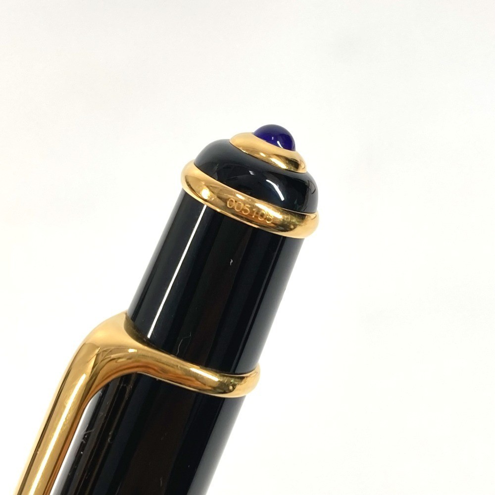 Cartier Diabolo Ballpoint Pen Black Resin Gold Writing Instrument w/ Box Unisex