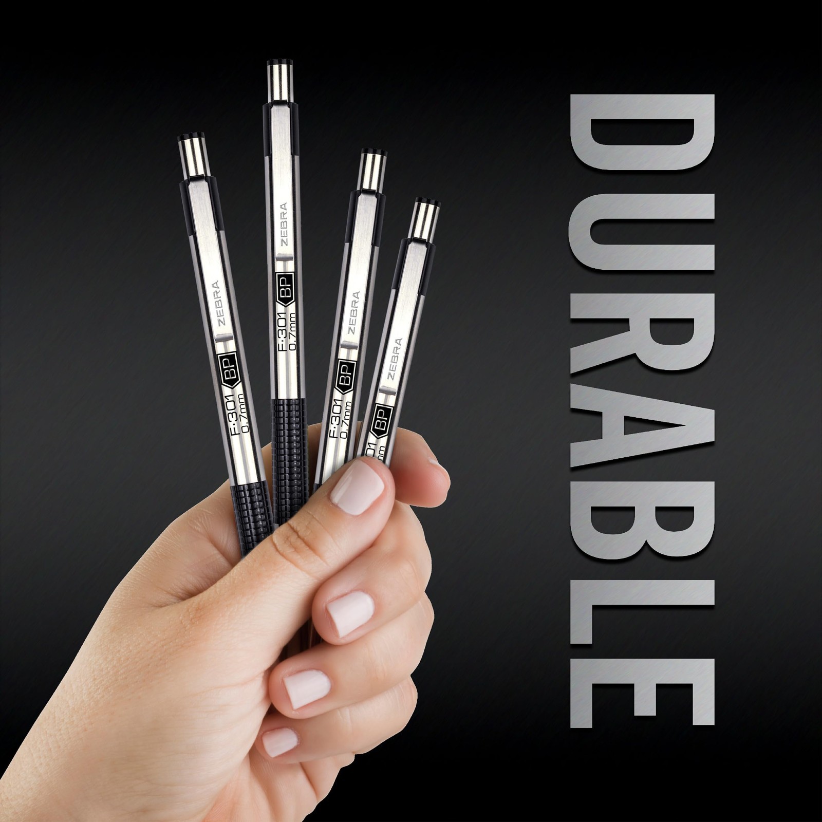 Fine Point 0.7mm Ballpoint Pens, Black Ink, Retractable, Non-Slip Grip, 12-Pack
