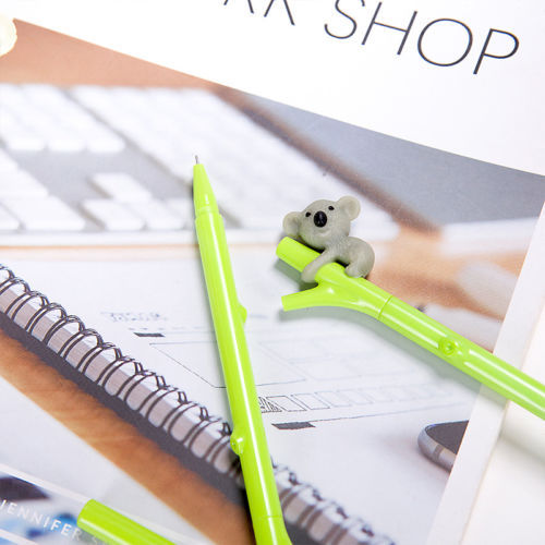 4Pcs Cute Cartoon Koala Gel Pen 0.5mm Black Ink Stationery School Pens Gifts