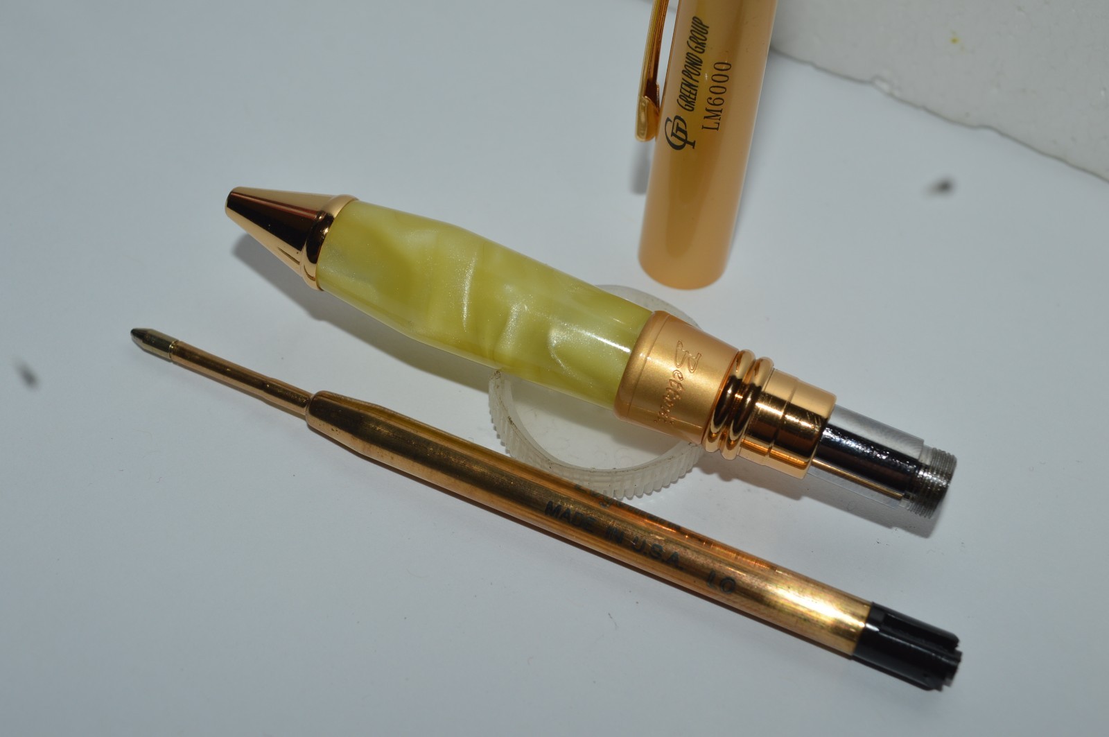 BETTONI LM6000 Ballpoint Gel Pen Green Pond Group Salesman’s Sample New Old SToc