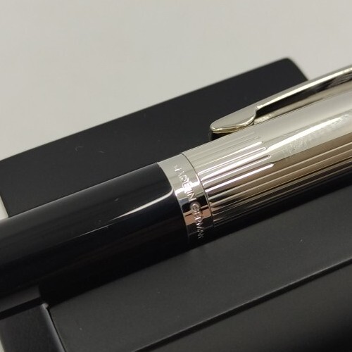 Waldmann Fountain Pen Sterling Silver 925 Pocket Model Black Enamel