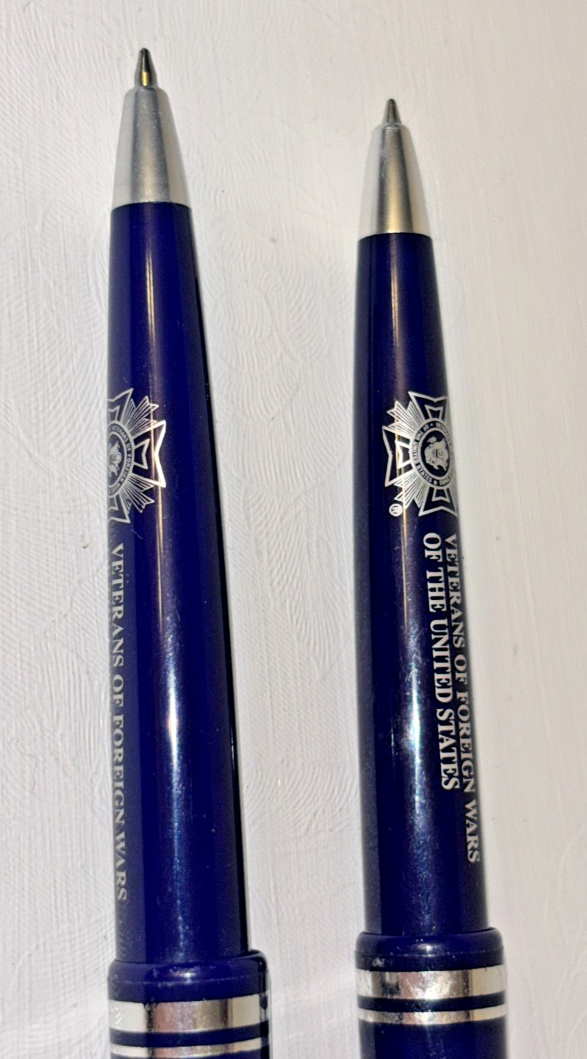 VFW Ballpoint Pens Veterans Foreign Wars United States 2 Vtg Military Veteran
