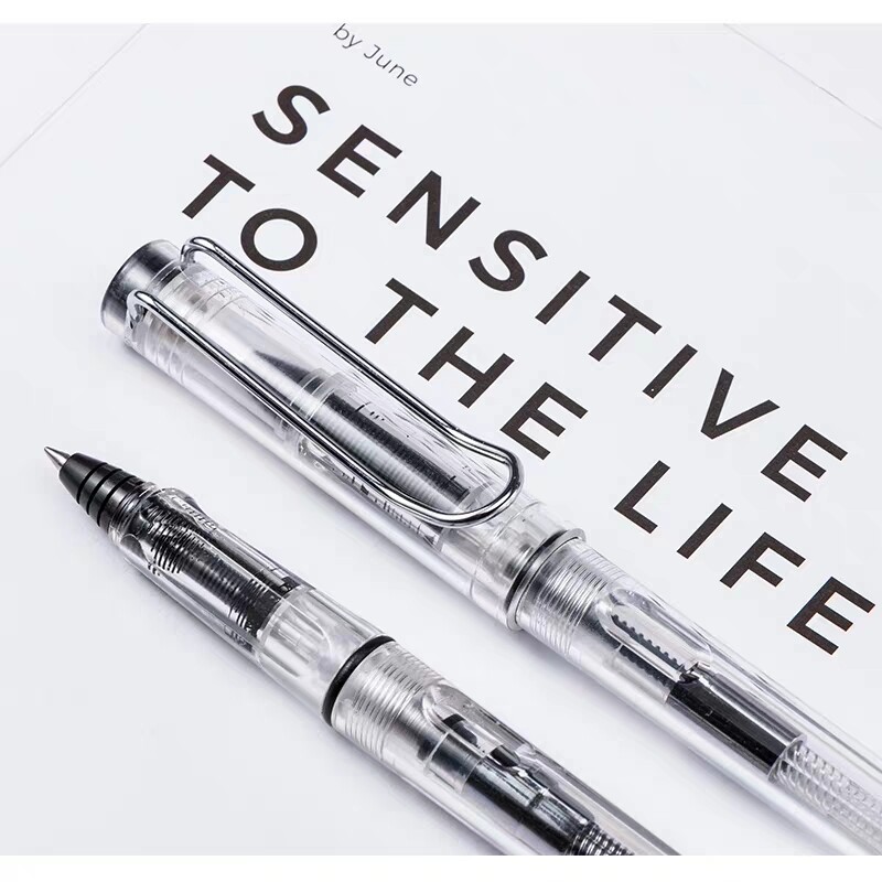 Transparent Gel Pen Creative Ink Converter Pen Type Ballpoint Pen 0.4/0.5mm