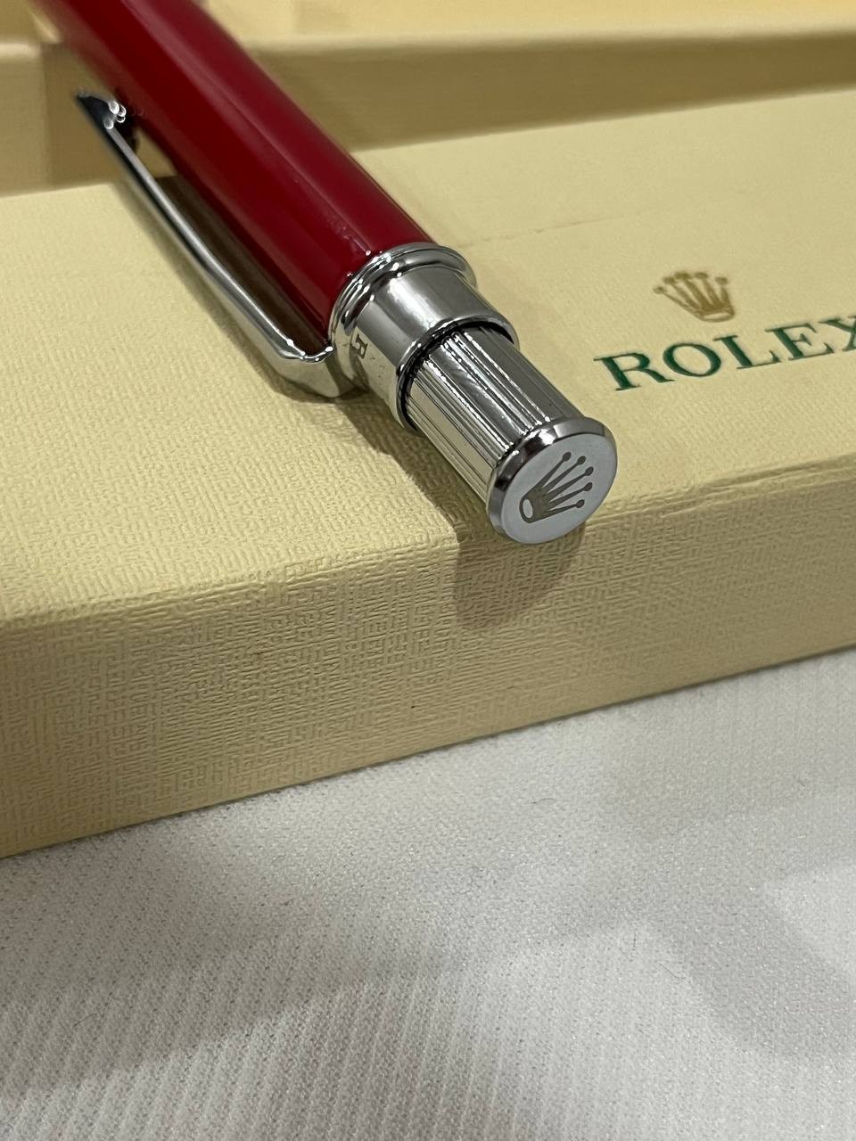 Rolex Red Ruby Oyster Ballpoint Pen 2026 – Full Box – VIP Gift New, Fast Ship
