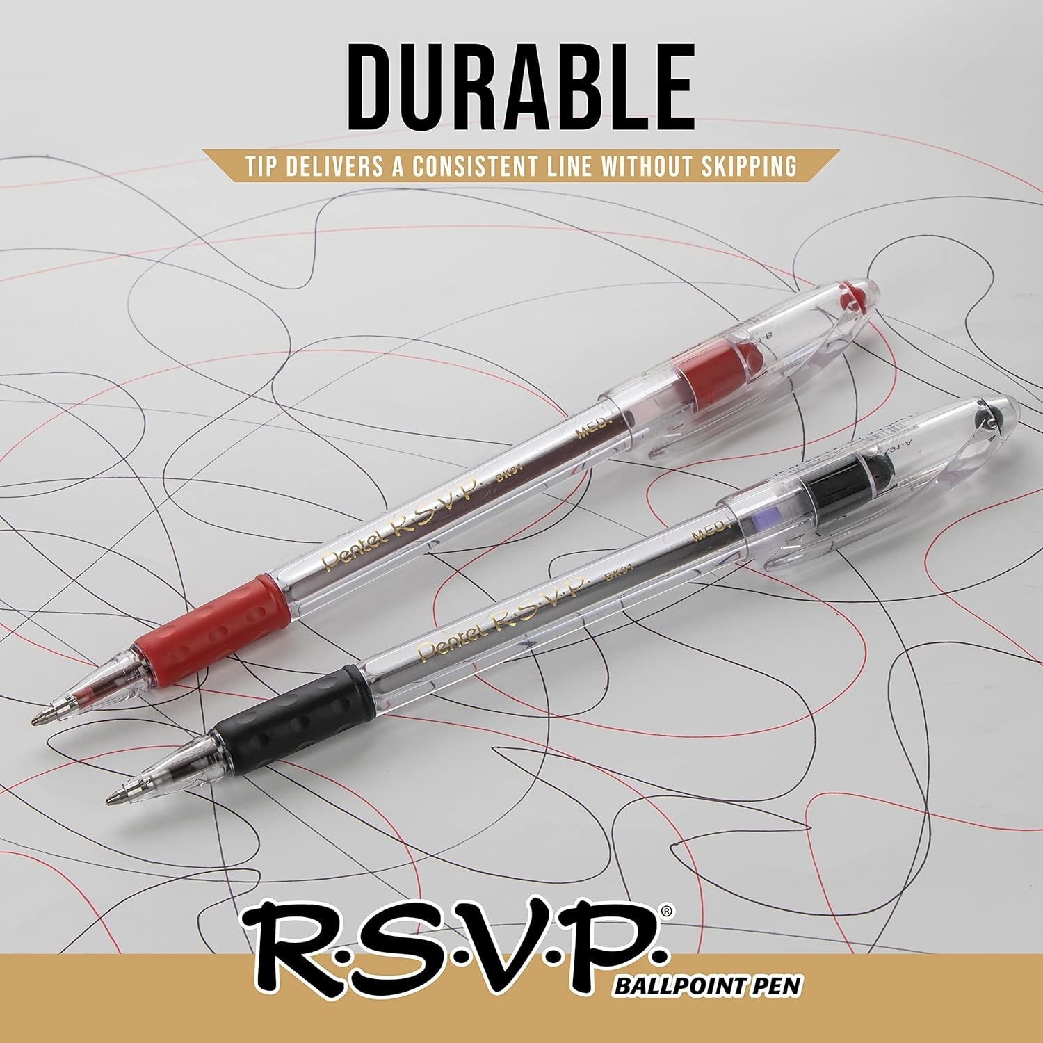 Durable RSVP 0.7mm Pink Ink Ballpoint Pen Set, 12 Count with Refillable Options