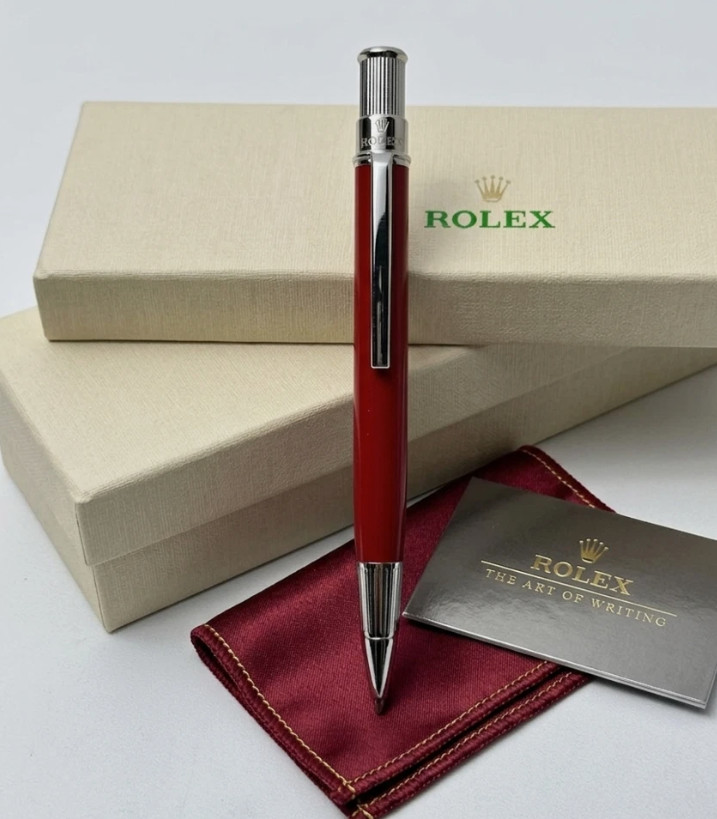 New 2026 Rolex Red Ruby Oyster – Ballpoint Pen – Full Box with Pouch VIP Gift