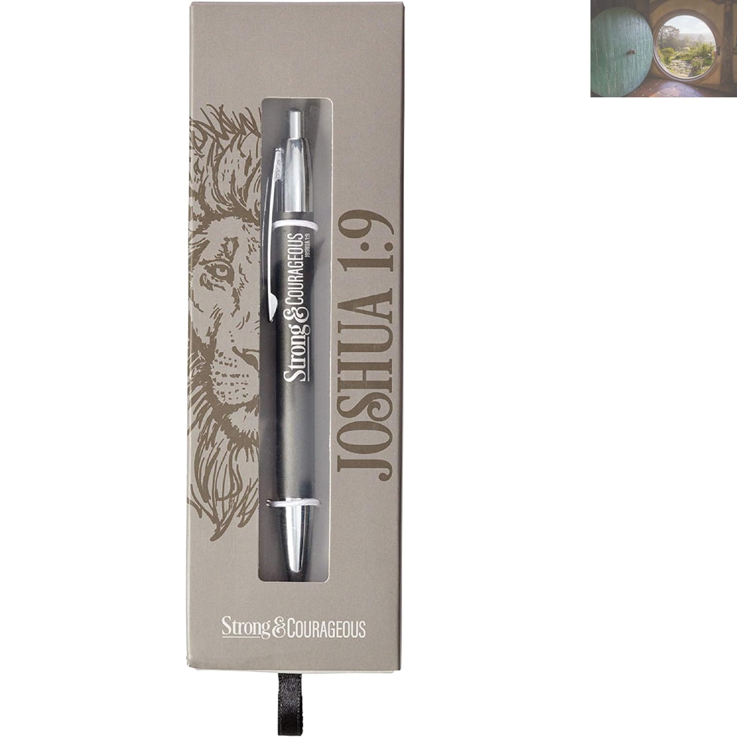 Stylish Retractable Ballpoint Pen – Strong & Courageous Joshua 1:9 Gift for Men