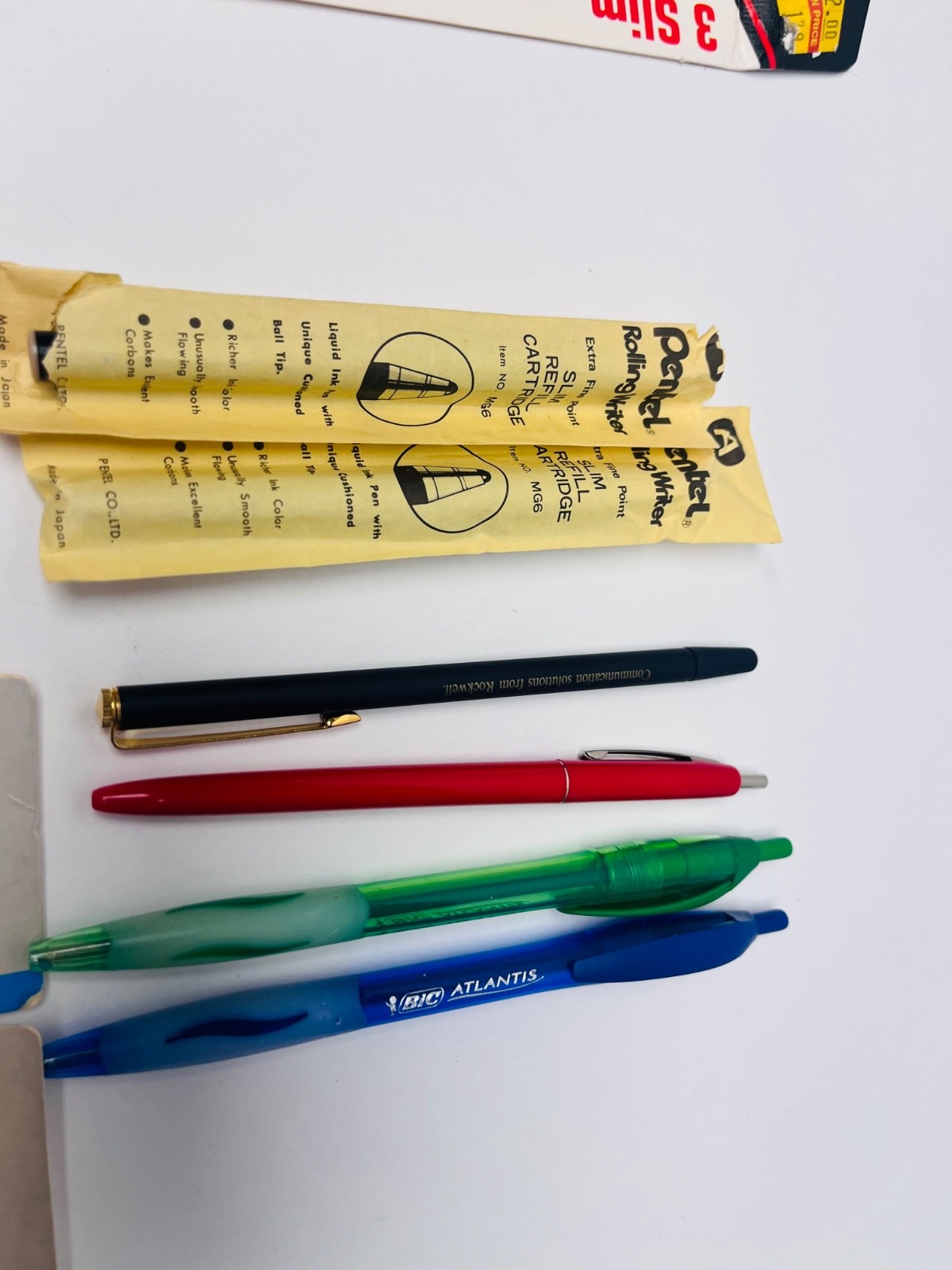 Pens & Refills Writing Instruments Lot Some Vintage Pentel Bic Fisher etc BIN 77